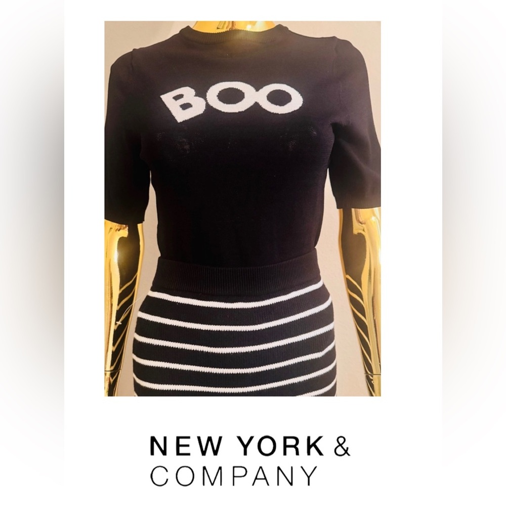 Eva Mendes New York & Co Halloween Boo Bodysuit Top, Fall, Casual, Medium